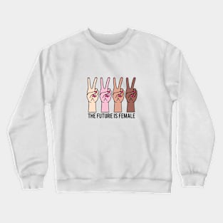 Female hands with peace sign Crewneck Sweatshirt